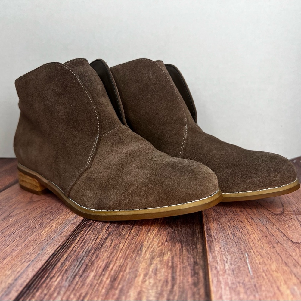 Blondo Brown Suede Leather Booties 6.5 M Waterproof